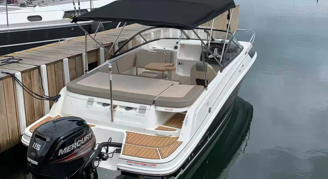 Billede af Bayliner med en Mercury påhængsmotor på 115 HK.