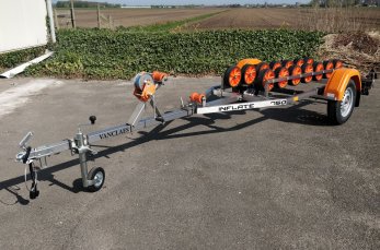 Bådtrailer. Inflate 750- 13'' - 525 unbraked 1 axle.